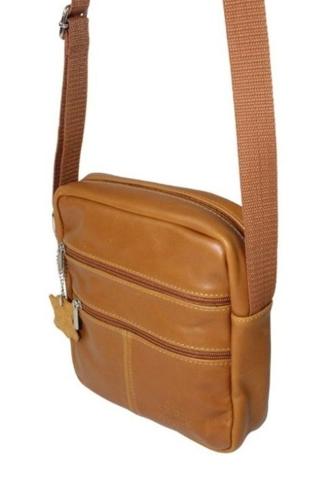 Torba Męska Sórzana MAGRE (PL) Pionowa JANEK BIS De Lux Skóra Naturalna KARMELOWY 20 x 21 x 6 [cm]