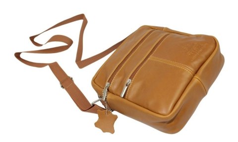 Torba Męska Sórzana MAGRE (PL) Pionowa JANEK BIS De Lux Skóra Naturalna KARMELOWY 20 x 21 x 6 [cm]