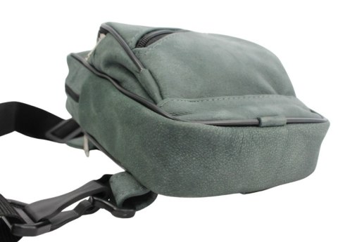 Torba Skórzana Na Ramię Nerka Barkówka Noszona Na Skos GRETOS (PL) MORSKA Praktyczna I Wygodna 27 x 17 x 5 [cm]