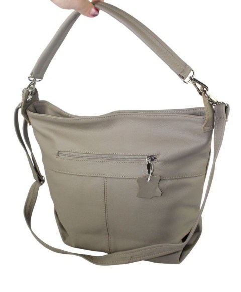 Torebka Skórzana Magre (PL) FIONA Skóra Naturalna JASNA BEŻOWA