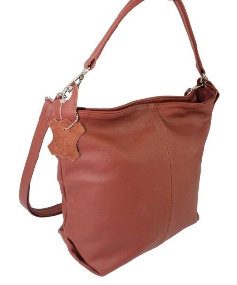 Torebka Skórzana Magre (PL) Fiona Skóra Naturalna CIEMNY CEGLASTY