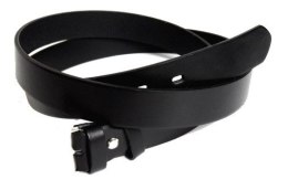 Pasek Skórzany Bez Klamry COMPLEX (PL) Skóra Naturalna GŁADKI 30 mm CZARNY