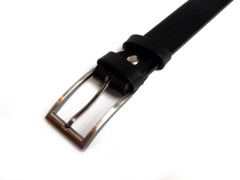 Pasek Skórzany Bez Klamry COMPLEX (PL) Skóra Naturalna GŁADKI 30 mm CZARNY