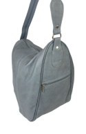 Plecak Skórzany ELKOR (PL) Jowita De Luxe Skóra Naturalna Licowa JASNY JEANS  