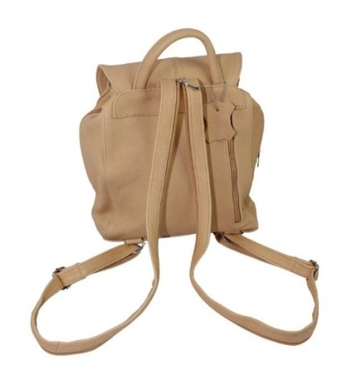 Plecak Skórzany MAGRE (PL) NATALIA Skóra Naturalna Licowa BISZKOPTOWA