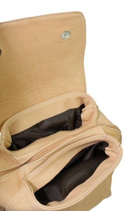 Plecak Skórzany MAGRE (PL) NATALIA Skóra Naturalna Licowa BISZKOPTOWA