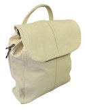 Plecak Skórzany MAGRE (PL) NATALIA Skóra Naturalna Licowa Gładka KREMOWA