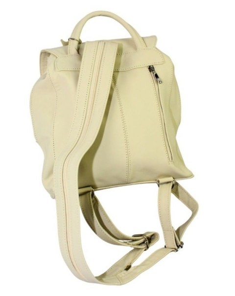 Plecak Skórzany MAGRE (PL) NATALIA Skóra Naturalna Licowa Gładka KREMOWA