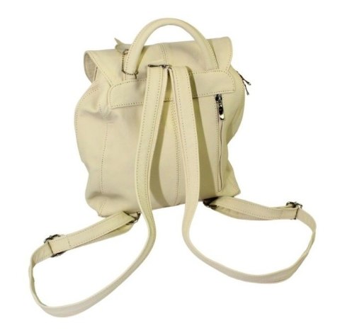 Plecak Skórzany MAGRE (PL) NATALIA Skóra Naturalna Licowa Gładka KREMOWA