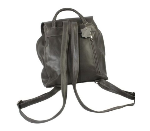 Plecak Skórzany MAGRE (PL) NATALIA Skóra Naturalna Licowa Gładka POPIELATA