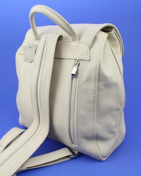 Plecak Skórzany MAGRE (PL) NATALIA Skóra Naturalna Licowa KREMOWA