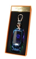 Praktyczna Elektryczna Zapalniczka Plazmowa USB Z Kablem Mikro USB Podświetlana BRELOK Do Kluczyków Samochodowych BMW NIEBIESKA