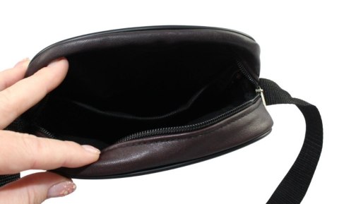 Skórzana Torba Męska Skóra Naturalna Antoszczyk (PL) DeLuxe CZARNY 20 x 16 x 6 [cm]