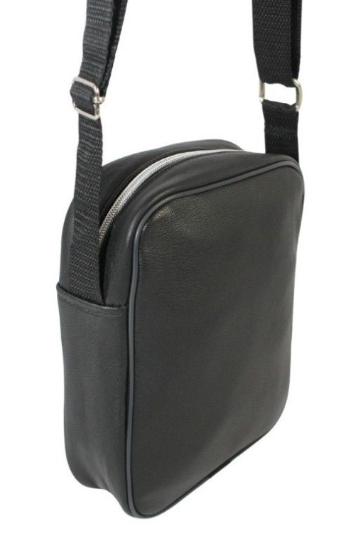 Skórzana Torba Męska Skóra Naturalna Antoszczyk (PL) DeLuxe CZARNY 20 x 16 x 6 [cm]