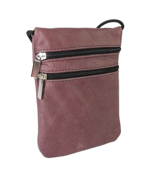 Średnia Paszportówka Na Szyję Ze Skóry Naturalnej 2 Zamki MAGRE (PL) 16.5 x 13 x 1 [cm]