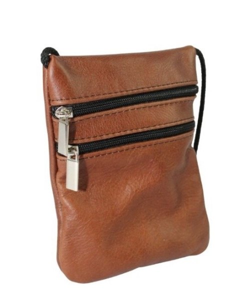 Średnia Paszportówka Na Szyję Ze Skóry Naturalnej 2 Zamki MAGRE (PL) 16.5 x 13 x 1 [cm]