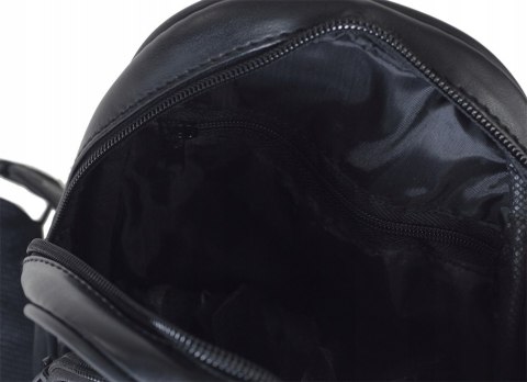 Torba Skórzana Na Ramię Nerka Barkówka Noszona Na Skos CONVEY (PL) CZARNA Praktyczna I Wygodna 25 x 18 x 7 [cm]