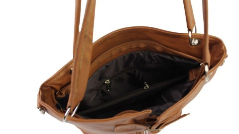 Torebka Skórzana MAGRE (PL) ELA BIS Skóra Naturalna Gładka BRĄZOWA