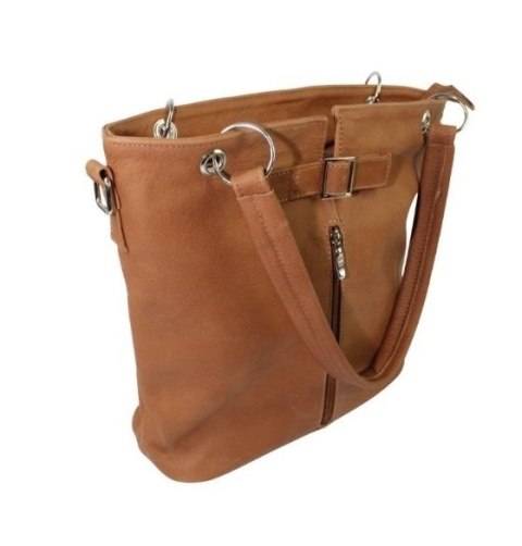 Torebka Skórzana MAGRE (PL) ELA BIS Skóra Naturalna Gładka BRĄZOWA