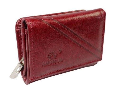 Portfel Damski ANDRUS (PL) Suwak Skóra Naturalna RFID 11 x 8,5 x 3,5 [cm]