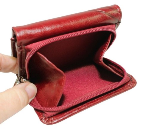 Portfel Damski ANDRUS (PL) Suwak Skóra Naturalna RFID 11 x 8,5 x 3,5 [cm]