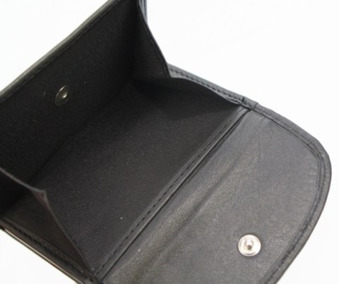 Portfelik Uniwersalny Mała Sakieweczka Skórzana MARS NORDEE Skóra Naturalna RFID  GW-3770 CZARNY 9 x 7 x 2 [cm]