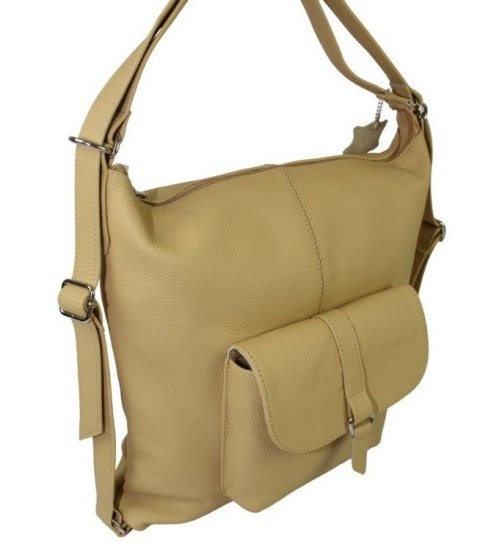 Praktyczny Plecak Skórzany Torebka 2 w 1 MAGRE (PL) AMELIA Skóra Naturalna Licowa BISZKOPTOWY Praktyczny Plecak Skórzany Torebka 2 w 1 MAGRE (PL) AMELIA Skóra Naturalna Licowa BISZKOPTOWY