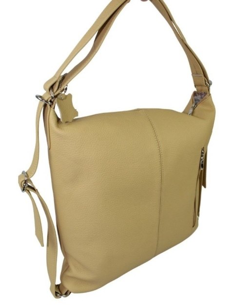 Praktyczny Plecak Skórzany Torebka 2 w 1 MAGRE (PL) AMELIA Skóra Naturalna Licowa BISZKOPTOWY Praktyczny Plecak Skórzany Torebka 2 w 1 MAGRE (PL) AMELIA Skóra Naturalna Licowa BISZKOPTOWY