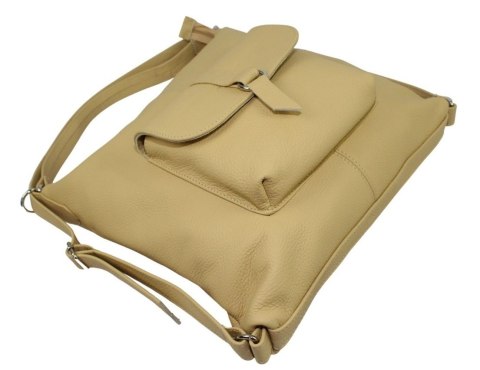 Praktyczny Plecak Skórzany Torebka 2 w 1 MAGRE (PL) AMELIA Skóra Naturalna Licowa BISZKOPTOWY Praktyczny Plecak Skórzany Torebka 2 w 1 MAGRE (PL) AMELIA Skóra Naturalna Licowa BISZKOPTOWY