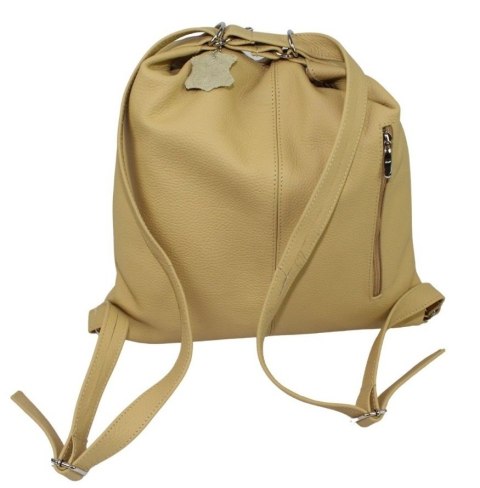 Praktyczny Plecak Skórzany Torebka 2 w 1 MAGRE (PL) AMELIA Skóra Naturalna Licowa BISZKOPTOWY Praktyczny Plecak Skórzany Torebka 2 w 1 MAGRE (PL) AMELIA Skóra Naturalna Licowa BISZKOPTOWY