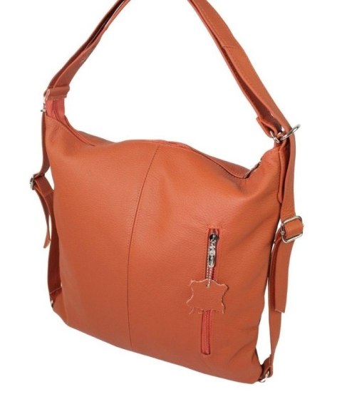 Praktyczny Plecak Skórzany Torebka 2 w 1 MAGRE (PL) AMELIA Skóra Naturalna Licowa CEGLASTY Praktyczny Plecak Skórzany Torebka 2 w 1 MAGRE (PL) AMELIA Skóra Naturalna Licowa CEGLASTY