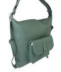 Praktyczny Plecak Skórzany Torebka 2 w 1 MAGRE (PL) AMELIA Skóra Naturalna Licowa CIEMNY ZIELONY Praktyczny Plecak Skórzany Torebka 2 w 1 MAGRE (PL) AMELIA Skóra Naturalna Licowa CIEMNY ZIELONY