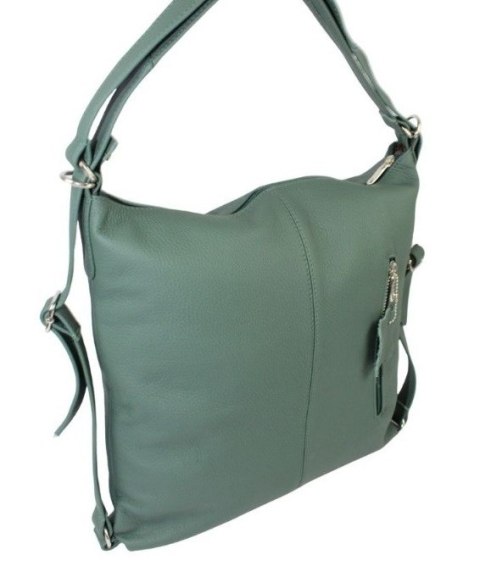 Praktyczny Plecak Skórzany Torebka 2 w 1 MAGRE (PL) AMELIA Skóra Naturalna Licowa CIEMNY ZIELONY Praktyczny Plecak Skórzany Torebka 2 w 1 MAGRE (PL) AMELIA Skóra Naturalna Licowa CIEMNY ZIELONY