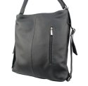 Praktyczny Plecak Skórzany Torebka 2 w 1 MAGRE (PL) AMELIA Skóra Naturalna Licowa GRAFITOWY