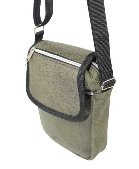 Skórzana Torba Męska Skóra Naturalna Antoszczyk (PL) DeLuxe Z Klapką OLIWKOWA 26 x 20 x 5 [cm]