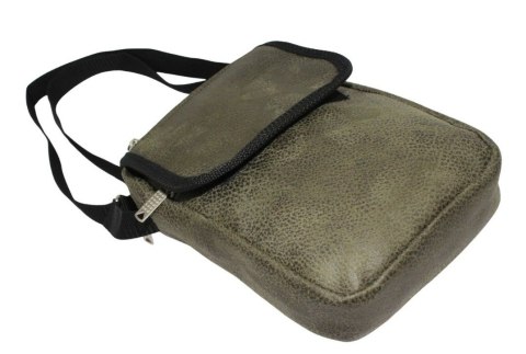 Skórzana Torba Męska Skóra Naturalna Antoszczyk (PL) DeLuxe Z Klapką OLIWKOWA 26 x 20 x 5 [cm]