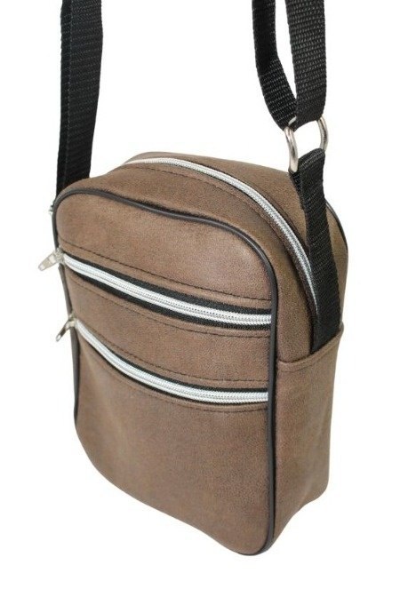 Skórzana Torba Męska Średnia Pionowa BRĄZOWA Antoszczyk (PL) 20 x 16 x 5 [cm]