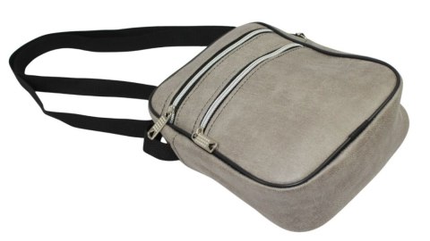 Skórzana Torba Męska Średnia Pionowa SZARA Antoszczyk (PL) 20 x 16 x 5 [cm]