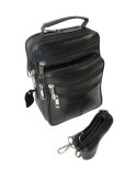 Torba męska skórzana CONVEY (PL) 8697 Pionowa Czarna 23 x 17 x 8 [cm]