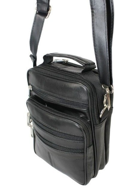Torba męska skórzana CONVEY (PL) 8697 Pionowa Czarna 23 x 17 x 8 [cm]