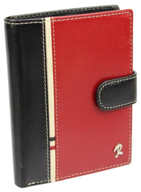 Elegancki Portfel Męski Skórzany ROVICKY (PL) Skóra Licowa Duży Pionowy Z Zapięciem RFID 326L-RBA-D