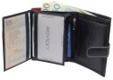 Elegancki Portfel Męski Skórzany ROVICKY (PL) Skóra Licowa Duży Pionowy Z Zapięciem RFID 326L-RBA-D