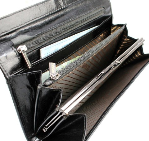 Portfel Damski ROVICKY Długi Z Klamrą Skóra Naturalna Licowa CPR 015 19 x 9 x 3,5 [cm]