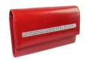 Portfel Damski Skórzany Rovicky (PL) Średni Klamra Z Klapką Wewnątrz Skóra Naturalna CPR 047 CZERWONY 18,5 x 11 x 3,5 [cm]