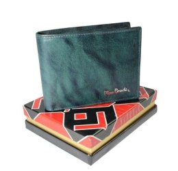 Portfel Męski PIERRE CARDIN Skóra Licowa Duży Poziomy Bez Zapięcia  18062 ,,MOZAJKA,, MORSKI 12 x 9,5 x 2,5 [cm]