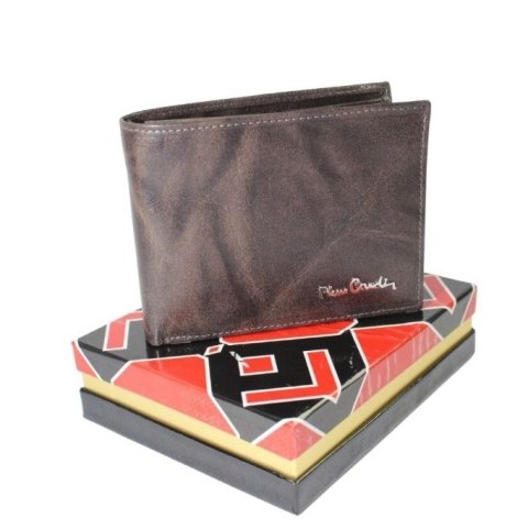 Portfel Męski PIERRE CARDIN Skóra Licowa Duży Poziomy Bez Zapięcia Jedno Skrzydełko 18063 ,,MOZAJKA,, 12 x 9,5 x 2,5 [cm]