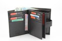 Portfel Męski PIERRE CARDIN Skóra Licowa RFID Duży Pionowy Z Zapięciem MATOWY 331A 13 x 10 x 3 [cm]