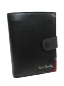 Portfel Męski PIERRE CARDIN Skóra Licowa RFID Duży Pionowy Z Zapięciem MATOWY Z OZDOBNYM ELEMENTEM 331A 13 x 10 x 3 [cm]