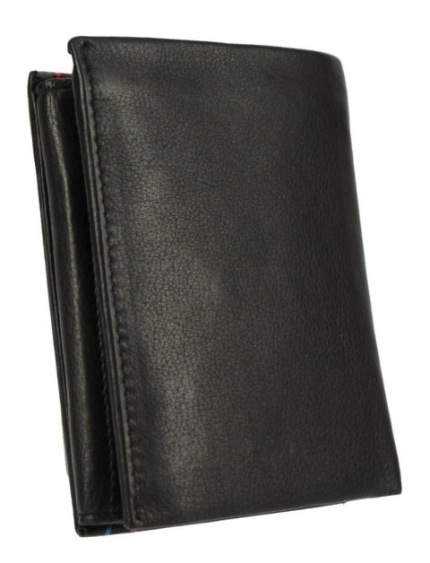 Portfel Męski Skórzany PIERRE CARDIN Skóra Licowa Duży Pionowy Bez Zapięcia Dwa Skrzydełka Z Zapinką Wewnątrz RFID TILAK 09 326