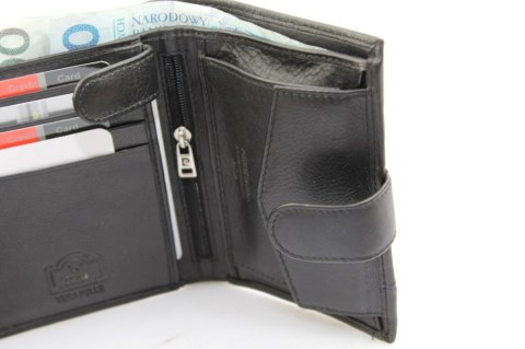 Portfel Męski Skórzany PIERRE CARDIN Skóra Licowa Duży Pionowy Z Zapięciem Z OZDOBNYM ELEMENTEM RFID 326A 12,5 x 10 [cm]